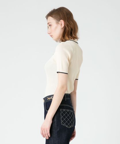 ルルウィルビー リブポロニット ネイビー 美品 ルルウィルビー リブポロニット ネイビー 美品 - メルカリ