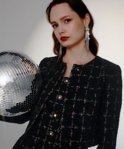 LOULOU WILLOUGHBY　ルル ウィルビー　ツイードジャケット　M LOULOU WILLOUGHBY】ツィードニットジャケット|allureville