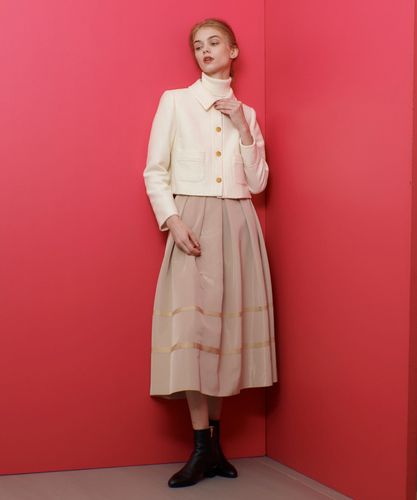 アルアバイル　ルルウィルビー リングツイードステンカラージャケット LOULOU WILLOUGHBY】リングツイードステンカラージャケット