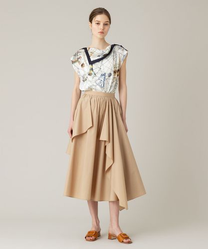 ルルウィルビー イレギュラーラッフルスカート ベージュ 美品 allureville｜【LOULOU WILLOUGHBY】イレギュラーラッフル