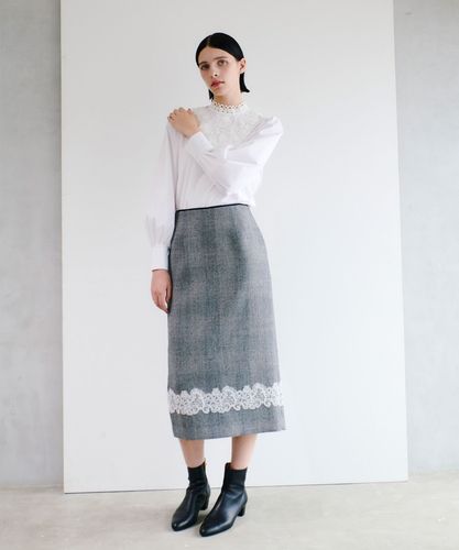 ★新品未使用　タグ付き★質の良いレース★ルルウィルビー★レーススカート★ セール】【LOULOU WILLOUGHBY】ケミカルフラワーレーススカート