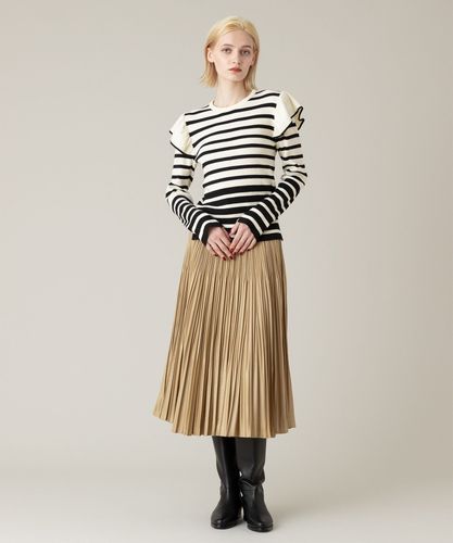 LOULOU WILLOUGHBY】レザーライクプリーツスカート|allureville