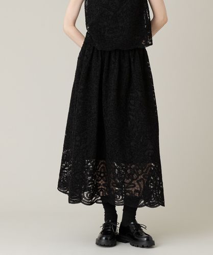 LOULOU WILLOUGHBY】ブロシェコスモフラワーレーススカート