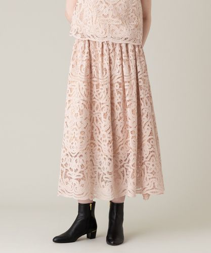 LOULOU WILLOUGHBY】ブロシェコスモフラワーレーススカート