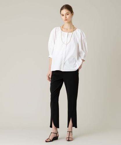 新品未使用【LOULOU WILLOUGHBY】 ダブルクロススリットテーパード LOULOU WILLOUGHBY】ダブルクロススリットテーパード