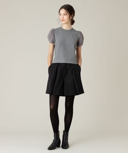 LOULOU WILLOUGHBY ツイルジャージーショートパンツ 2 ネイビー LOULOU WILLOUGHBY ツイルジャージーショートパンツ 2 ネイビー
