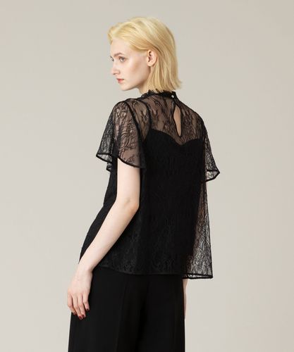 【期間限定】LOULOU WILLOUGHBY　レースオンレースフレア袖ブラウス LOULOU WILLOUGHBY】レースオンレースフレア袖ブラウス