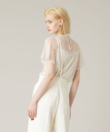 【期間限定】LOULOU WILLOUGHBY　レースオンレースフレア袖ブラウス LOULOU WILLOUGHBY】レースオンレースフレア袖ブラウス