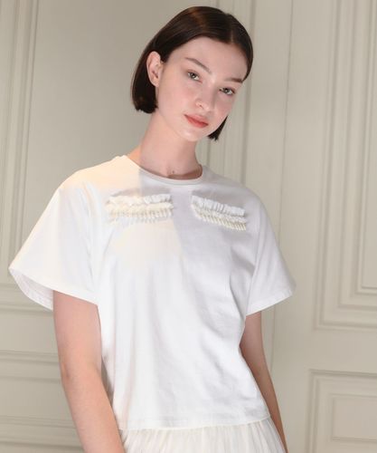 美品✨LOULOU WILLOUGHBY ブルゾン ジャガード ホワイト allureville｜【LOULOU WILLOUGHBY】柄編みニットブルゾン