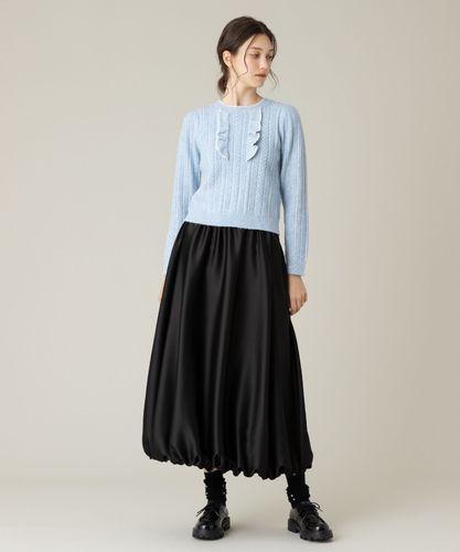 2024 LOULOU WILLOUGHBY フロントフリルラメプルオーバー セール】 【LOULOU WILLOUGHBY】フロントフリルラメプルオーバー