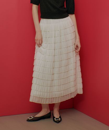 LOULOU WILLOUGHBY】ケミカルフラワーレーススカート|allureville