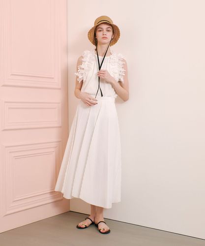 ルルウィルビー　イエロープリーツスカート サイズ1 LOULOU WILLOUGHBY】ランダムアコーディオンプリーツスカート