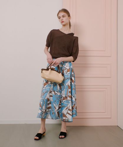 【LOULOU WILLOUGHBY】リーフプリントマーメイドスカート LOULOU WILLOUGHBY（ルルウィルビー）の「《WEB LIMITED