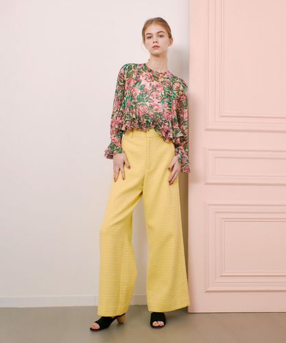 LOULOU WILLOUGHBY】スラブツイードワイドパンツ|allureville OFFICIAL