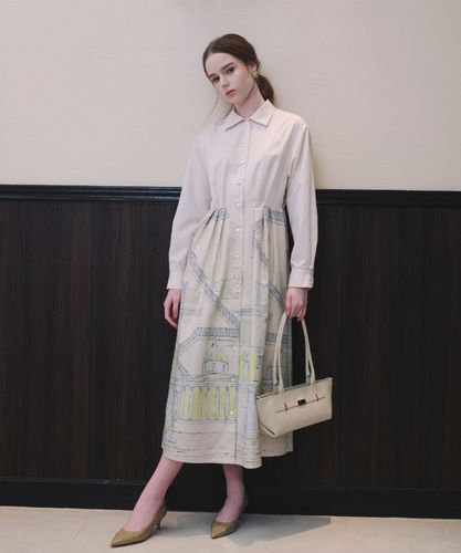 ルルウィルビー　ワンピース LOULOU WILLOUGHBY】オーガンドットウエストリボンワンピース