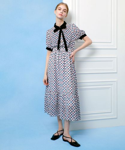 ルルウィルビー　ロープリングプリントワンピース LOULOU WILLOUGHBY】ロープリングプリントワンピース