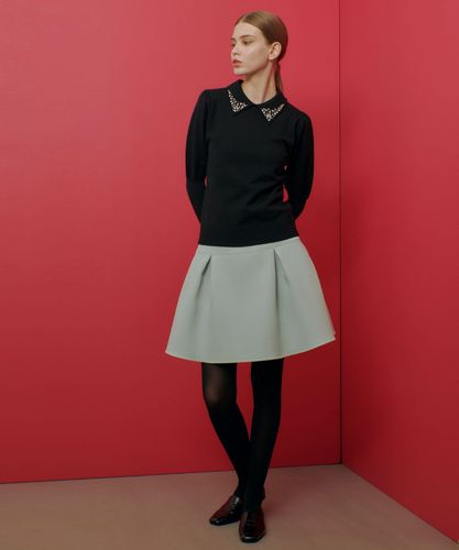 ★LOULOU WILLOUGHBY 衿ビジューパフスリーブプルオーバー★ trim_ofalv_item4452f462a59411e