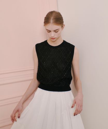 LOULOU WILLOUGHBY】ショルダーリボンミニタンクプルオーバー