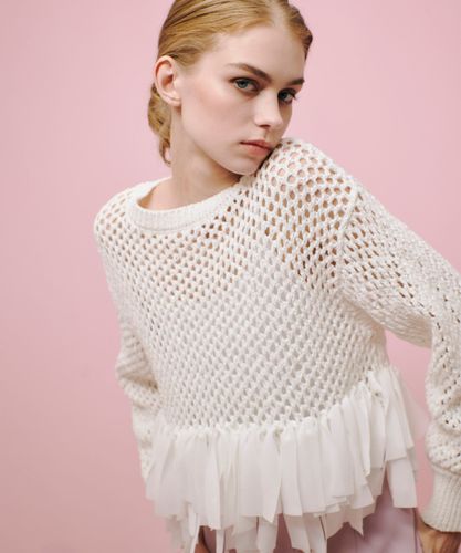【LOULOU WILLOUGHBY】シフォンパピエメッシュプルオーバー LOULOU WILLOUGHBY】シフォンパピエメッシュプルオーバー