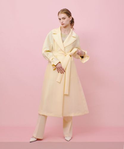 allureville ダブルクロスオフィサーコート LOULOU WILLOUGHBY】シルキーダブルクロスドレスコート