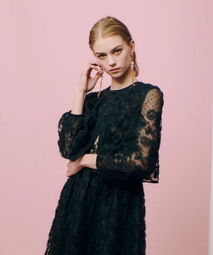 LOULOU WILLOUGHBY フラワー　花柄　コート LOULOU WILLOUGHBY】シャルムビーバーステンカラーコート