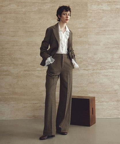 LOULOU WILLOUGHBY】ガンクラブチェックシングルジャケット