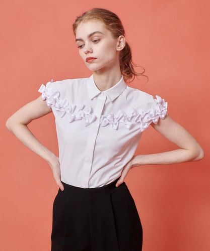 ブラウス シャツ 「LOULOU WILLOUGHBY」メニーリボンシャツ レディース LOULOU WILLOUGHBY】メニーリボンシャツ|allureville OFFICIAL