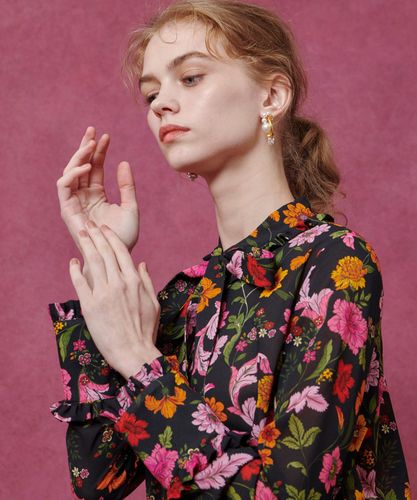 LOULOU WILLOUGHBY】ドットフラワーシシュウブルゾン|allureville