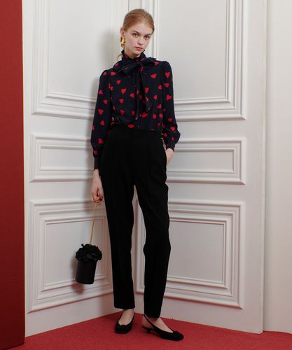 WEB限定【LOULOU WILLOUGHBY】デシンハートプリントボウタイ