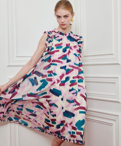 LOULOU WILLOUGHBY】ホースジオメトリックプリントシャツワンピース