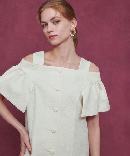 LOULOU WILLOUGHBY】RATTIフラワープリント衿付きワンピース