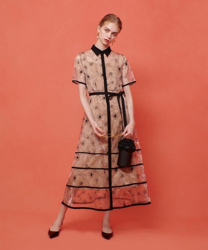 LOULOU WILLOUGHBY】オーガンジーフラワー刺繍ワンピース|allureville