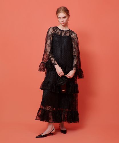 ドット柄ドッキングニットワンピース|allureville OFFICIAL SITE