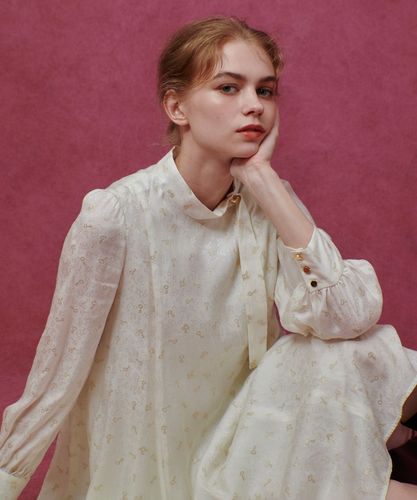 LOULOU WILLOUGHBY】RATTIシフォンフラワープリントワンピース