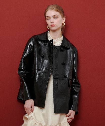 LOULOU WILLOUGHBY】クラッシュエナメルレザーブルゾン|allureville