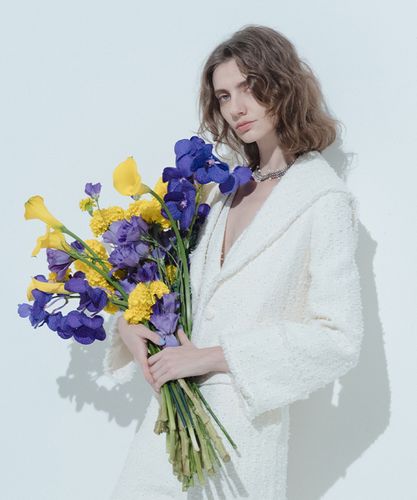 ジャケットLoulouWilloughbyルルウィルビーMアイボリー未使用 LOULOU WILLOUGHBY】ダブルクロスショートジャケット|allureville