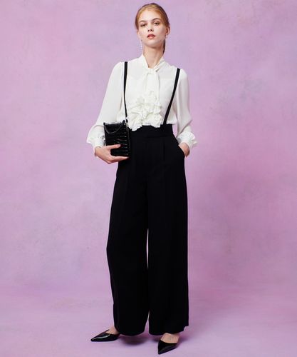 ダブルクロスハイウエストサロペットパンツ|allureville OFFICIAL SITE