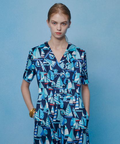 LOULOU WILLOUGHBY】RATTIマリーナプリントアメスリワンピース