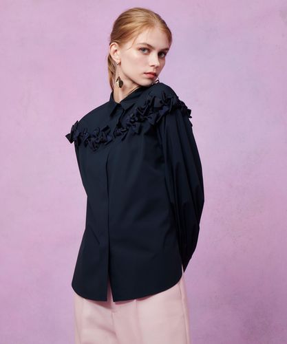 新品 アルアバイル ルルウィルビー♡フリル ブラウス LOULOU WILLOUGHBY】スタンドフリルシャーリングブラウス|allureville