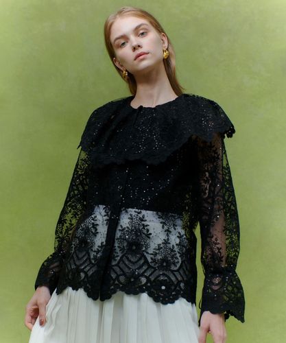 M I ルルウィルビー　 2026SS チュール刺繍ブラウス　完売品✨ チュール刺繍ブラウス|allureville OFFICIAL SITE / ONLINE SHOP