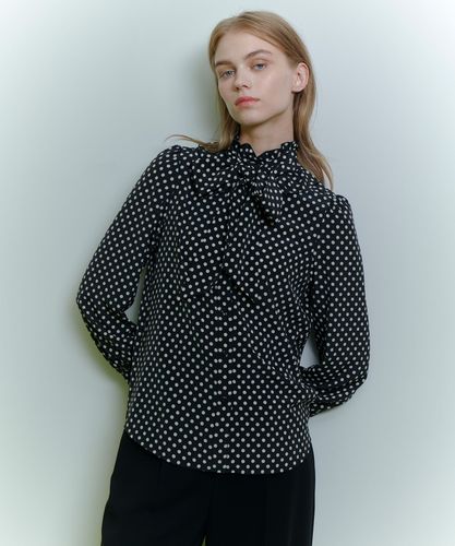 ◇【LOULOU WILLOUGHBY】デシンドットフリルボウタイブラウス