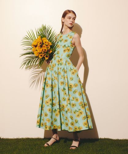 SILK COフラワーチェックワンピース|allureville OFFICIAL SITE