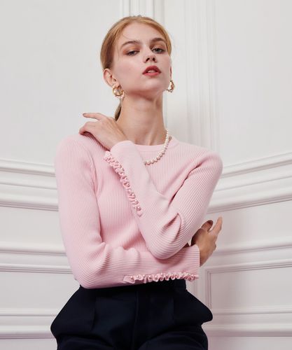 LOULOU WILLOUGHBY】チェーントリムクルーカーディガン|allureville