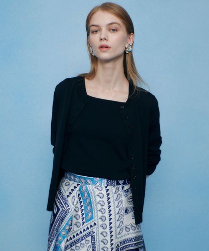 LOULOU WILLOUGHBY】ショルダーリボンミニタンクプルオーバー