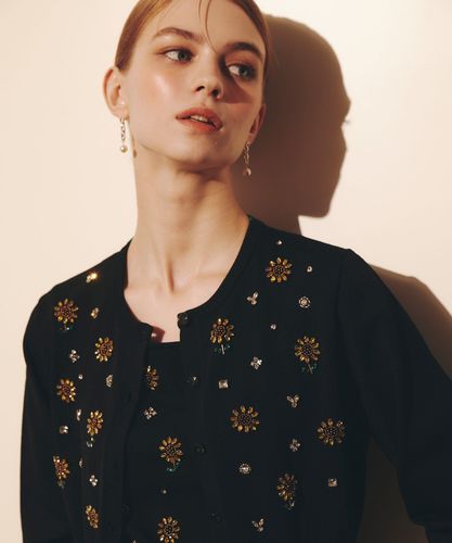 LOULOU WILLOUGHBY】メッシュクロッシェボレロカーディガン
