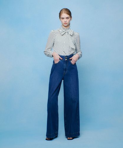 ルルウィルビーデニム LOULOU WILLOUGHBY】ハイウエストワイドデニムパンツ|allureville