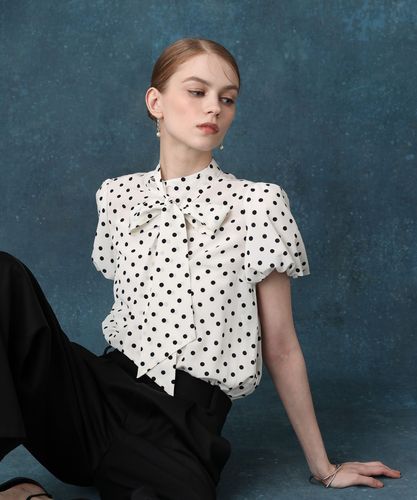 LOULOU WILLOUGHBY】サテンリボンブラウス|allureville OFFICIAL SITE