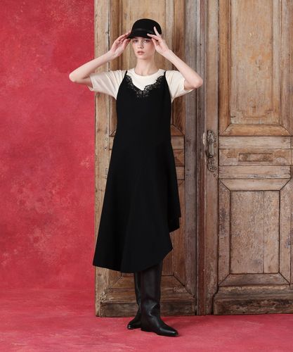 レースドッキングウールキャミワンピース|allureville OFFICIAL SITE