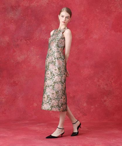 美品✨Drawer ドゥロワー ウールシャークスキン ノースリーブ ワンピース グロッシージャガードノースリワンピース|allureville OFFICIAL SITE