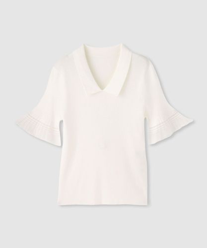◇バイカラーキーネック5分袖カーディガン|allureville OFFICIAL SITE